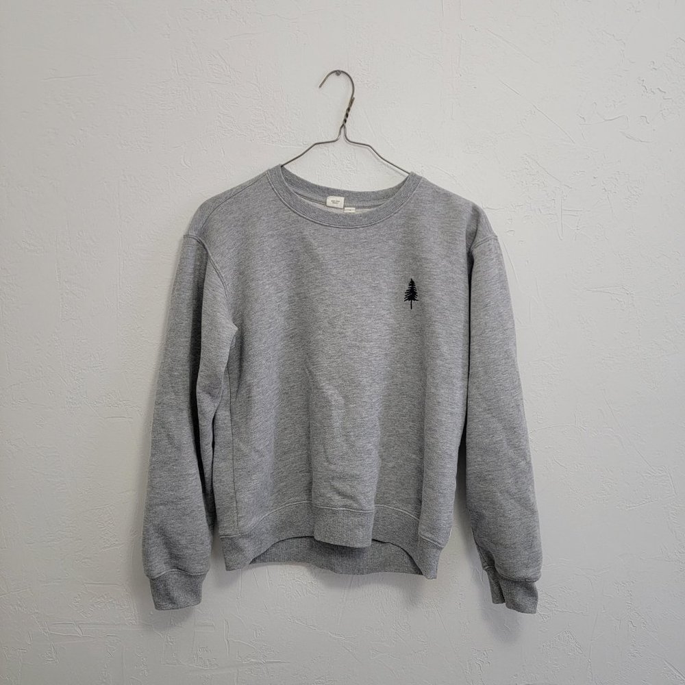 Tentree Golden Spruce Crewneck Grey Sweatshirt Size Small - Picture 2 of 6